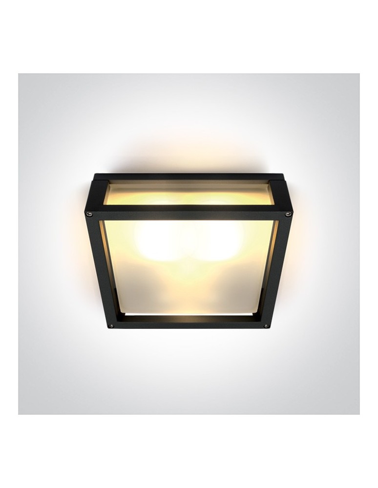 Outdoor ceiling lamps - One Light square wall lamp suitable for apartment Psofida S 67420B/B IP54 - product kolory-swiatla.pl 1