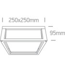 Outdoor ceiling lamps - One Light square wall lamp suitable for apartment Psofida S 67420B/B IP54 - product 2