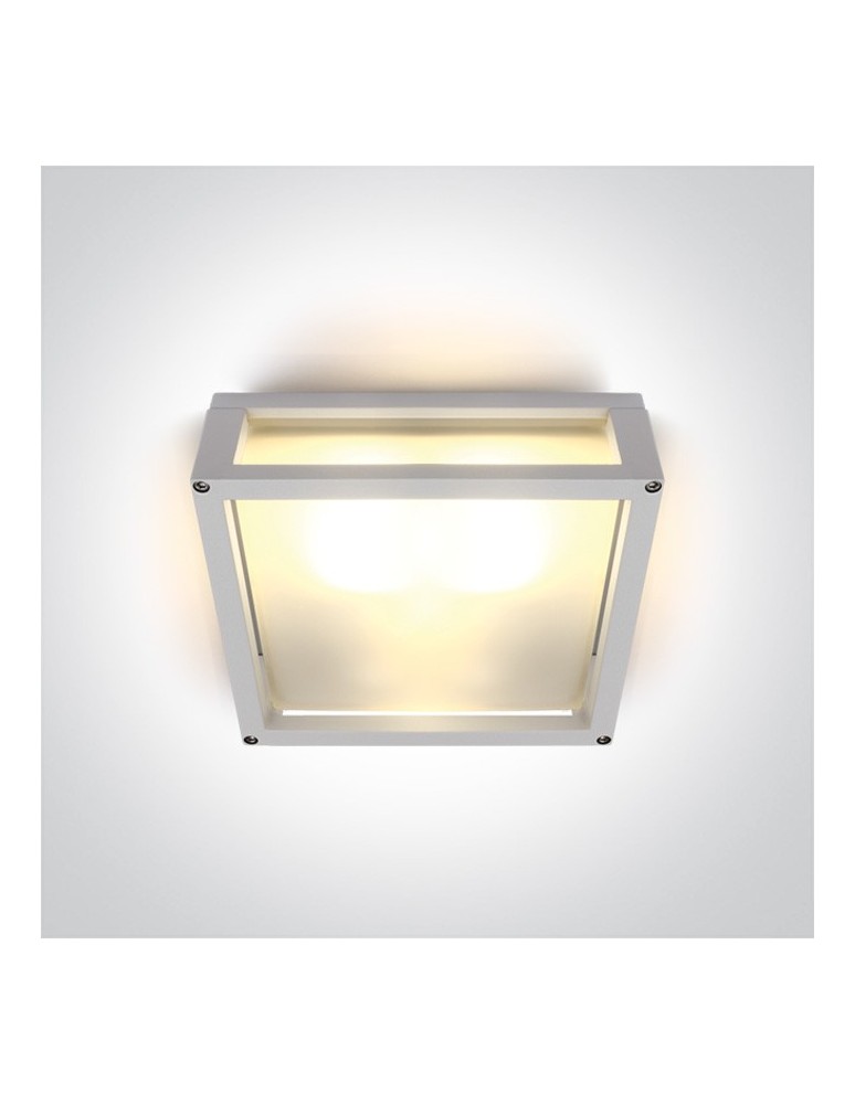 Outdoor ceiling lamps - One Light square wall lamp suitable for apartment Psofida S 67420B/W IP54 - product kolory-swiatla.pl 1