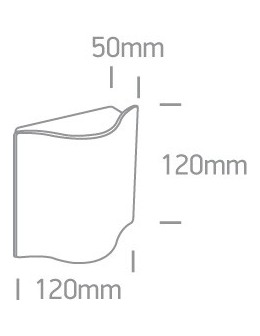 One Light kinkiet zewnętrzny wyjątkowy kształt Efyra 67422/W/W IP54 - produkt 2