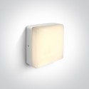 One Light prosty kinkiet kwadratowy biały Orea 2 67424A/W/W IP54