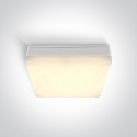 One Light prosta lampa sufitowa biała uniwersalna Orea 3 67424B/W/W IP54