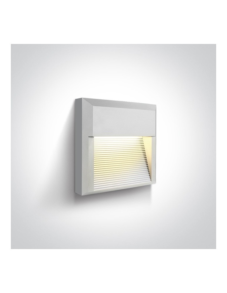 Lamps for path lighting - One Light LED wall lamp grille apartment house facade Mavra 67430A/W/W IP65 - product kolory-swiatla.pl 1