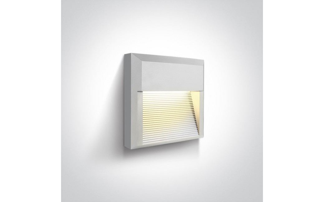 One Light kinkiet LED kratka mieszkanie dom elewacja Mavra 67430A/W/W IP65