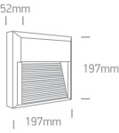 Lamps for path lighting - One Light LED wall lamp grille apartment house facade Mavra 67430A/W/W IP65 - product 2