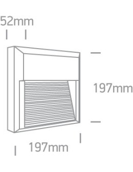 One Light kinkiet LED kratka mieszkanie dom elewacja Mavra 67430A/W/W IP65 - produkt 2