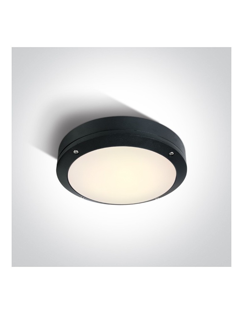 Outdoor ceiling lamps - One Light round wall lamp 22cm LED house garden Akteo 67442/B/W IP54 - product kolory-swiatla.pl 1
