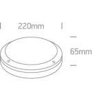 Outdoor ceiling lamps - One Light round wall lamp 22cm LED house garden Akteo 67442/B/W IP54 - product 2