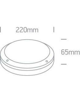One Light kinkiet okrągły 22cm LED dom ogród Akteo 67442/B/W IP54 - produkt 2