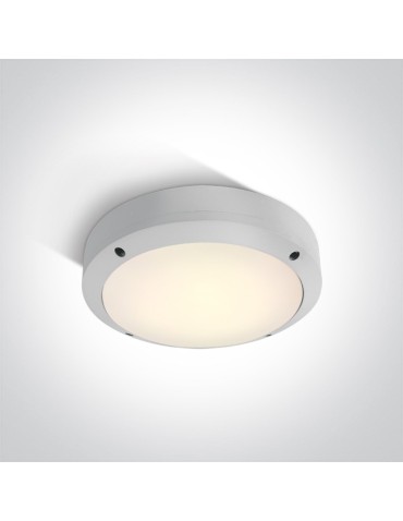 One Light kinkiet okrągły 22cm LED dom ogród Akteo 67442/W/W IP54