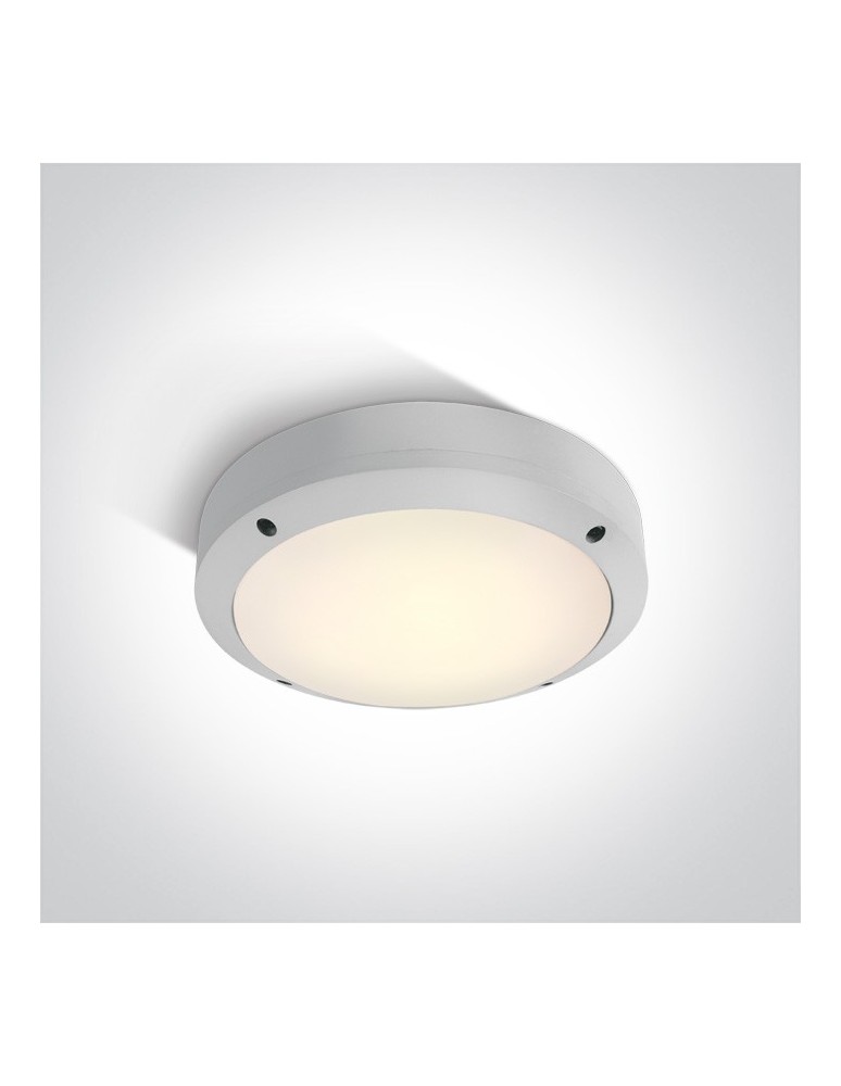 Outdoor ceiling lamps - One Light round wall lamp 22cm LED house garden Akteo 67442/W/W IP54 - product kolory-swiatla.pl 1