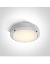 One Light kinkiet okrągły 22cm LED dom ogród Akteo 67442/W/W IP54