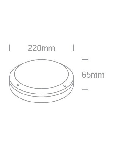 One Light round wall lamp 22cm LED house garden Akteo 67442/W/W IP54 - product 2