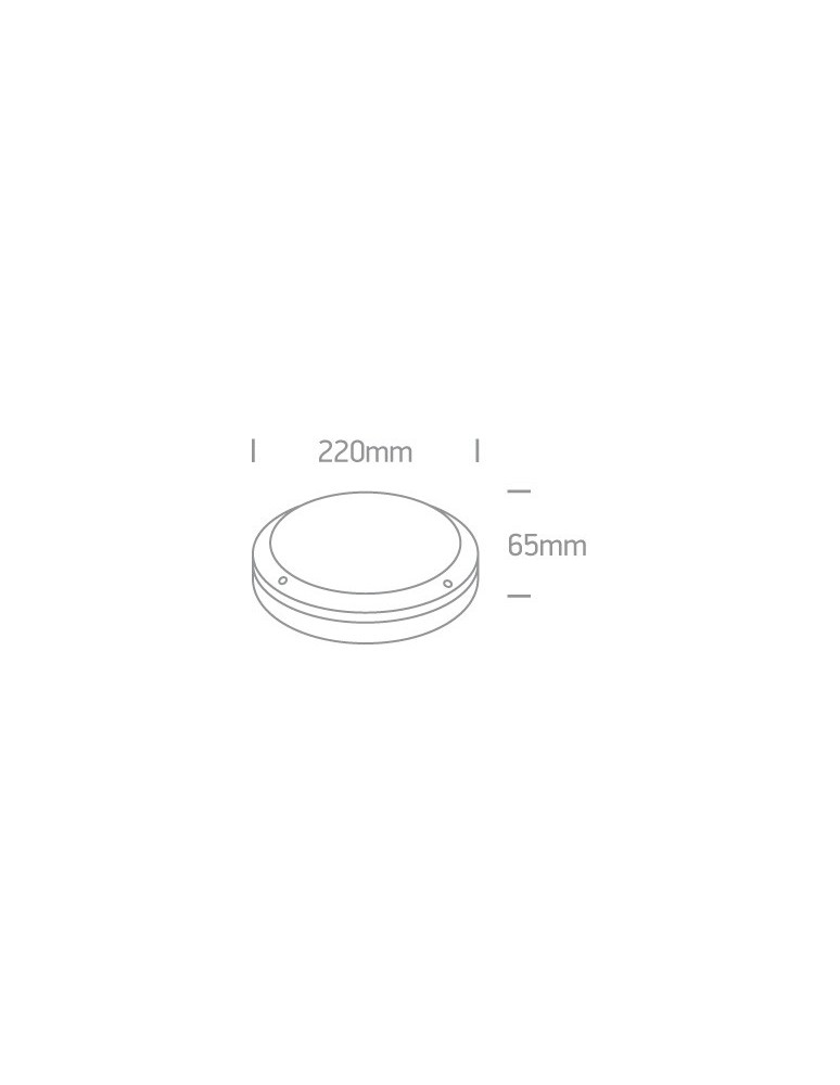 Outdoor ceiling lamps - One Light round wall lamp 22cm LED house garden Akteo 67442/W/W IP54 - product kolory-swiatla.pl 2
