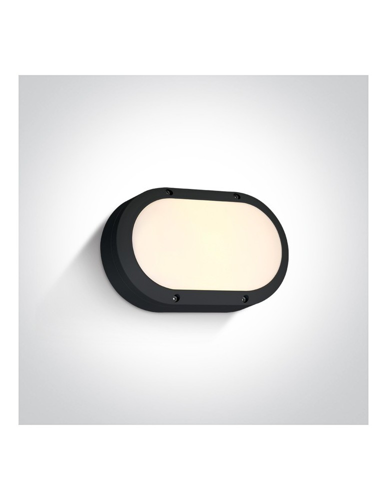 Outdoor wall lamps - One Light oval black wall sconce for façade Kentro 67442B/B/W IP54 - product kolory-swiatla.pl 1
