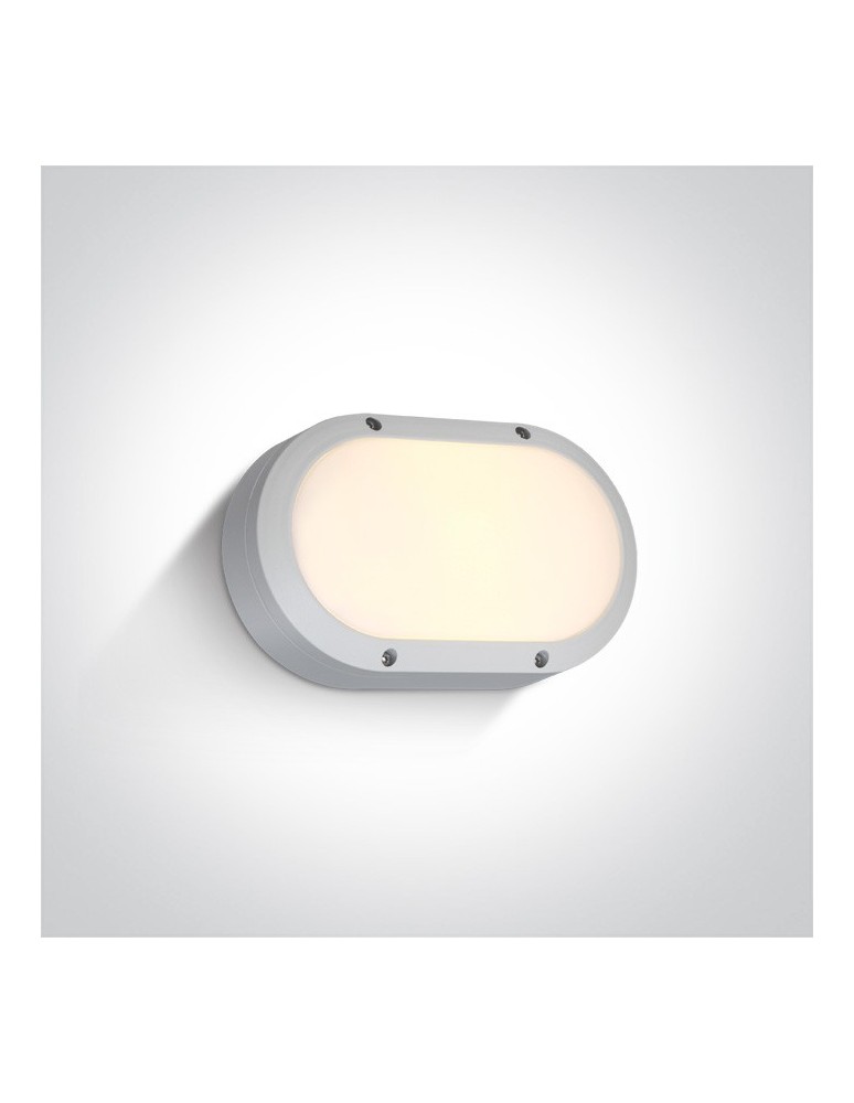 Outdoor wall lamps - One Light oval wall lamp white for wall facade Kentro 67442B/W/W IP54 - product kolory-swiatla.pl 1