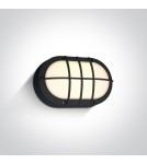 Outdoor wall lamps - One Light retro LED wall lamp with channel grille black Valmi 67442C/B/W IP54 - product 1