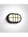 One Light retro LED wall lamp with channel grille black Valmi 67442C/B/W IP54