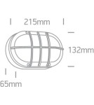 Outdoor wall lamps - One Light retro LED wall lamp with channel grille black Valmi 67442C/B/W IP54 - product 2
