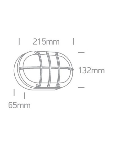 One Light retro LED wall lamp with channel grille black Valmi 67442C/B/W IP54 - product 2