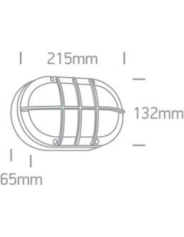 One Light kinkiet LED retro z kratką kanałowa czarny Valmi 67442C/B/W IP54 - produkt 2