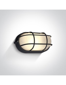 One Light sconce with grille cover marine style channel Santomeri 67444C/B/W IP54