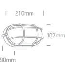 Outdoor wall lamps - One Light sconce with grille cover marine style channel Santomeri 67444C/B/W IP54 - product 2