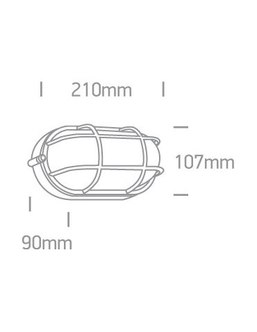 One Light sconce with grille cover marine style channel Santomeri 67444C/B/W IP54 - product 2