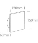 Outdoor wall lamps - One Light LED square wall light plafond Prevedos 67450A/AN/W IP54 - product 3