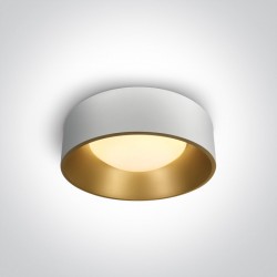 One Light plafon ozdobny LED okrągły 48 cm biały mosiądz Asteri 67452/W/W
