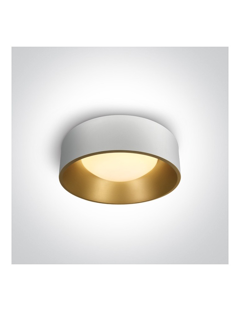 Modern ceiling lamps - One Light LED decorative plafond round 48 cm white brass Asteri 67452/W/W - product kolory-swiatla.pl 1