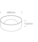 Modern ceiling lamps - One Light LED decorative plafond round 48 cm white brass Asteri 67452/W/W - product 2