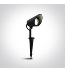 Garden lamps driven into the ground (with wedge) - One Light spotlight LED garden lamp with spike black Moira 67458/B/W IP65 - product 1