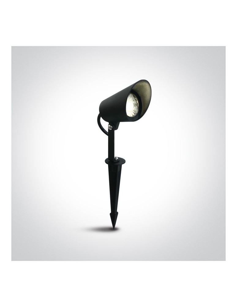 Garden lamps driven into the ground (with wedge) - One Light spotlight LED garden lamp with spike black Moira 67458/B/W IP65 - product kolory-swiatla.pl 1