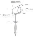 Garden lamps driven into the ground (with wedge) - One Light spotlight LED garden lamp with spike black Moira 67458/B/W IP65 - product 2