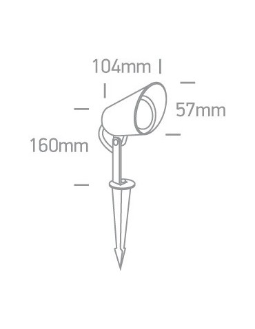 One Light spotlight LED garden lamp with spike black Moira 67458/B/W IP65 - product 2