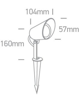 One Light reflektor lampa LED do ogrodu z kolcem czarna Moira 67458/B/W IP65 - produkt 2