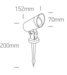 Garden lamps driven into the ground (with wedge) - One Light black Doumena spike garden lamp 67464G/B IP65 - product 2