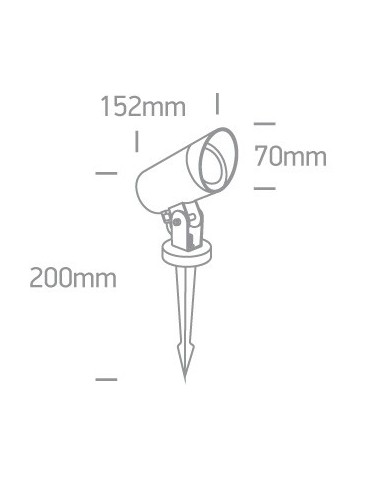 One Light czarna lampa ogrodowa z kolcem Doumena 67464G/B IP65 - produkt 2