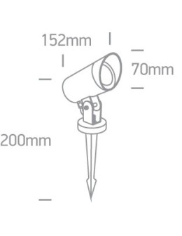 One Light czarna lampa ogrodowa z kolcem Doumena 67464G/B IP65 - produkt 2