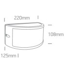 Outdoor wall lamps - One Light semicircular LED wall sconce facade home apartment Smila 67474B/AN/W IP54 - product 3