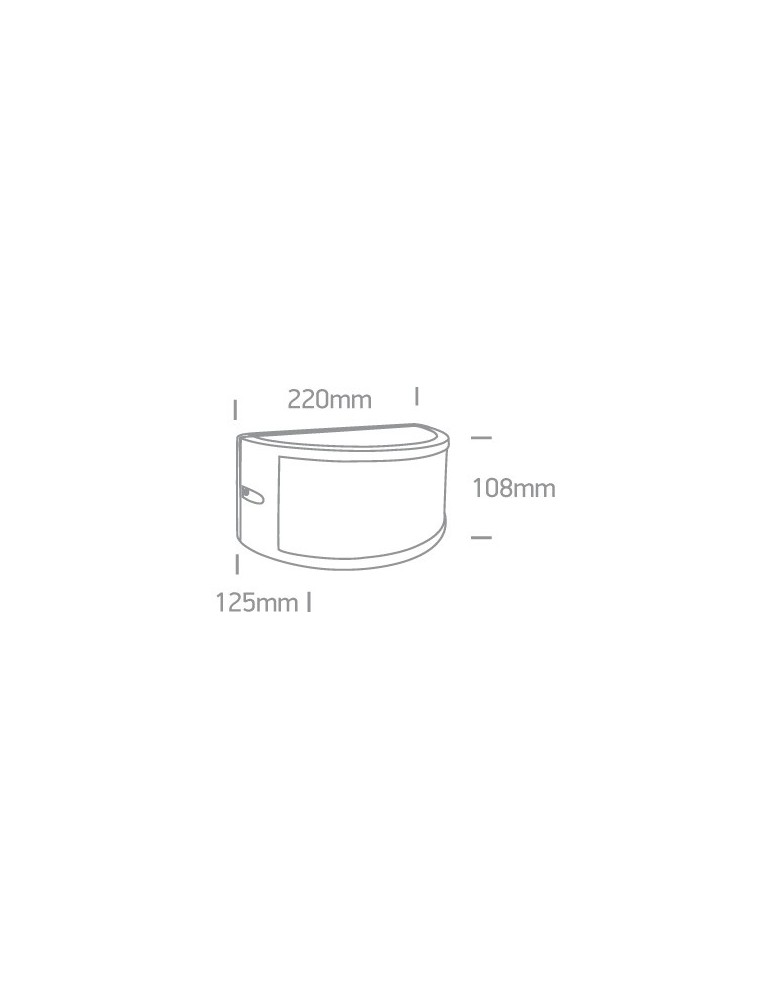 Outdoor wall lamps - One Light semicircular LED wall sconce facade home apartment Smila 67474B/AN/W IP54 - product kolory-swiatla.pl 3