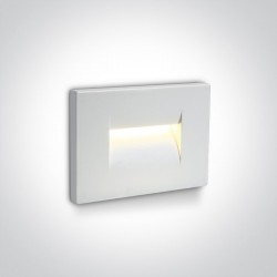 One Light wpust ścienny biały oświetlenie korytarza schodów Simi 2 68064/W/W IP65