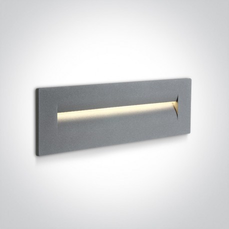 One Light wpust ścienny do oświetlenia schodów korytarza Simi 3 68066/G/W IP65