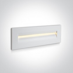 One Light wpust ścienny do oświetlenia schodów korytarza Simi 3 68066/W/W IP65