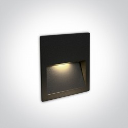 One Light lampa LED czarna do oświetlenia schodów korytarza Lapas 68068A/B/W IP65