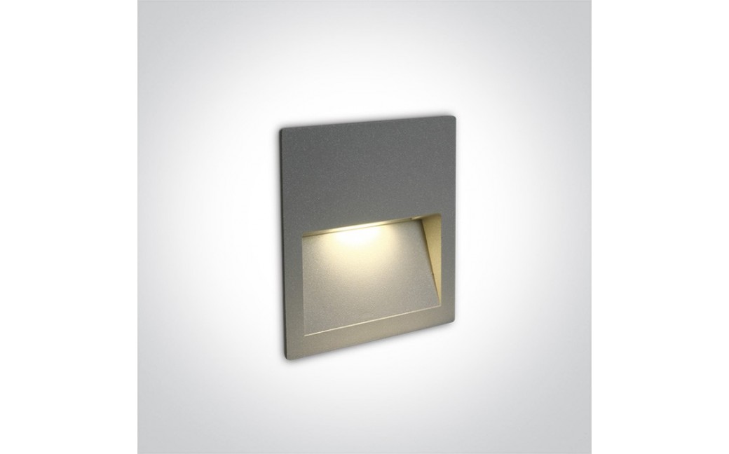 One Light lampa LED szara do oświetlenia schodów korytarza Lapas 68068A/G/W IP65