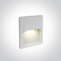 One Light lampa LED biała do oświetlenia schodów korytarza Lapas 68068A/W/W IP65