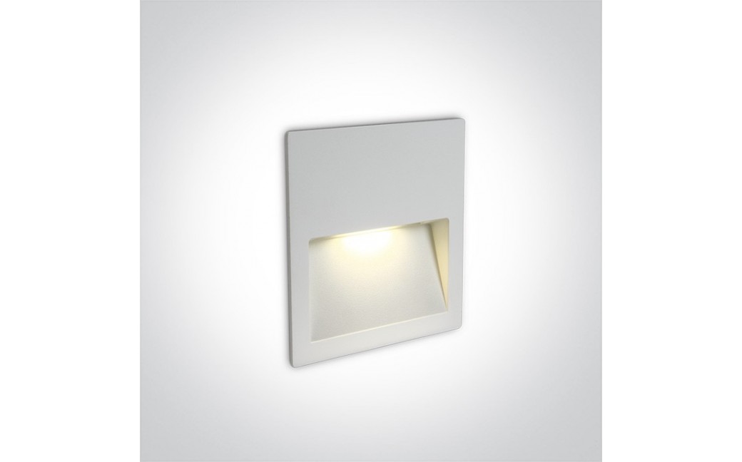 One Light lampa LED biała do oświetlenia schodów korytarza Lapas 68068A/W/W IP65