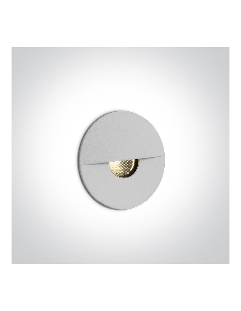 Luminaires to be built into the wall - One Light wall-mounted recessed white light for corridor walkway stairs Kavasila 68070/W/W IP65 - product kolory-swiatla.pl 1